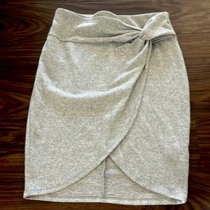 Faux Wrap Sweater Skirt